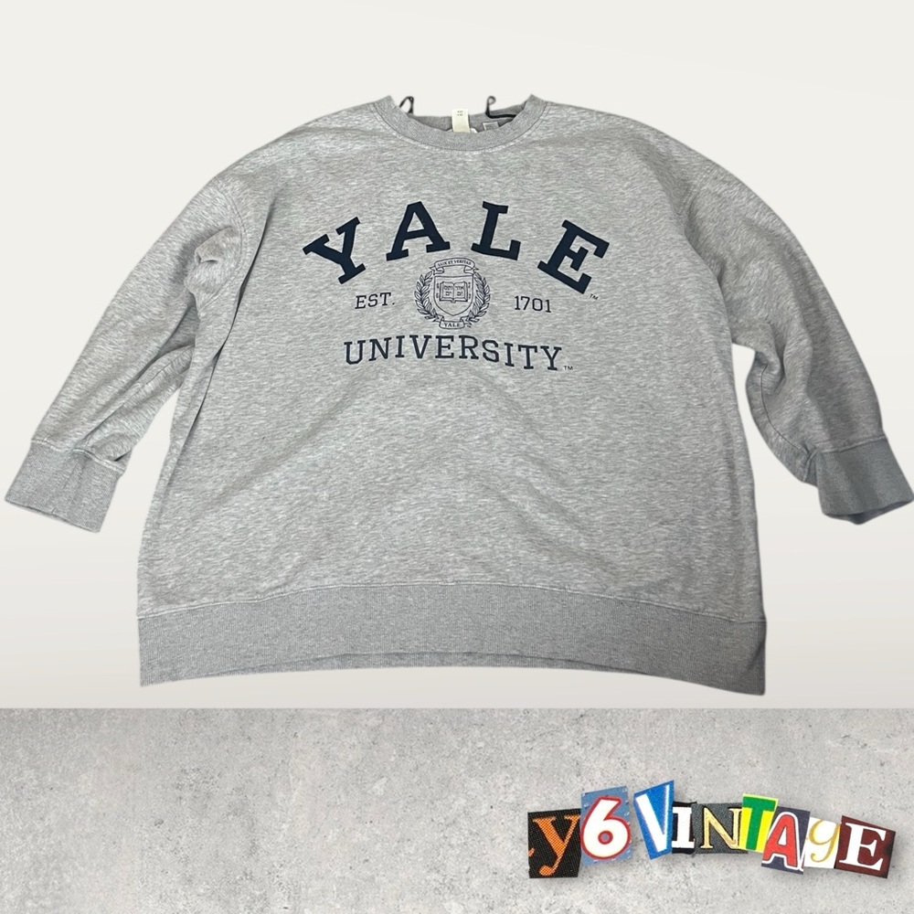 Extra Large Grey Yale University Long Sleeve Sweatshirt